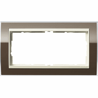 Gira Event Afdekraam 2-v znd middenstuk clear bruin/crème 1002761 afbeelding 2