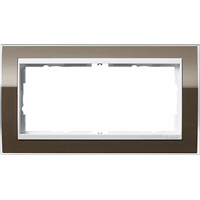Gira Event Afdekraam 2-v znd middenstuk clear bruin/zwart 1002763 afbeelding 2