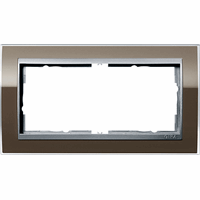 Gira Event Afdekraam 2-v znd middenstuk clear bruin/aluminium 1002766 afbeelding 2
