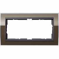 Gira Event Afdekraam 2-v znd middenstuk clear bruin/antraciet 1002768 afbeelding 2