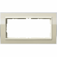 Gira Event Afdekraam 2-v znd middenstuk clear zand/crème 1002771 afbeelding 2