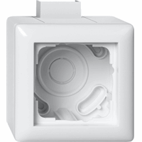 Gira System 55 Opbouwbehuizing 1-v afd.raam K/P25 zuiver wit 105103 afbeelding 2