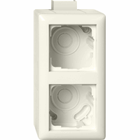 Gira System 55 Opbouwbehuizing 2-v afd.raam K/P25 crème 105201 afbeelding 2