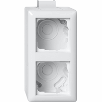 Gira System 55 Opbouwbehuizing 2-v + afd.raam K/P25 zuiver wit 105203 afbeelding 2