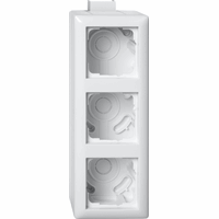Gira System 55 Opbouwbehuizing 3-v afd.raam K/P25 zuiver wit 105303 afbeelding 2