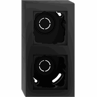 Gira E2 Opbouwbehuizing 2-v afd.raam zwart mat 106209 afbeelding 2