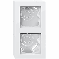 Gira E2 Opbouwbehuizing 2-v afd.raam zuiver wit 106229 afbeelding 2