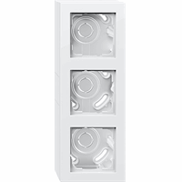 Gira E2 Opbouwbehuizing 3-v afd.raam zuiver wit 106329 afbeelding 2