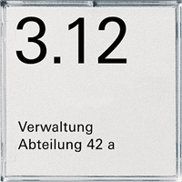 Gira Naam-/Deurbordje 1-v zuiver wit 107100 afbeelding 2