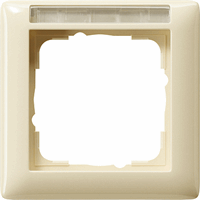 Gira System 55 Afdekraam 1-v tekstveld crème 109101 afbeelding 2