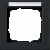 Afdekraam 1 eenheid met tekstvlak mat zwart GIRA 109109 afbeelding 2