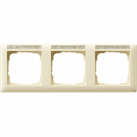 Gira System 55 Afdekraam 3-v hor. tekstveld crème 109301 afbeelding 2