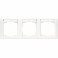 Gira System 55 Afdekraam 3-v hor. tekstveld zuiverwit mat 109327 afbeelding 2
