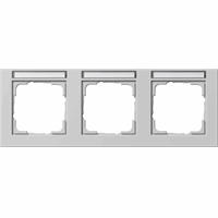Gira E2 Afdekraam 3-v hor. tekstveld grijs mat 109337 afbeelding 2