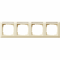Gira System 55 Afdekraam 4-v hor. tekstveld crème glans 109401 afbeelding 2