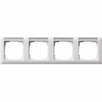 Gira System 55 Afdekraam 4-v hor. tekstveld zuiver wit 109403 afbeelding 2