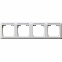 Gira System 55 Afdekraam 4-v hor. tekstveld zuiverwit mat 109427 afbeelding 2
