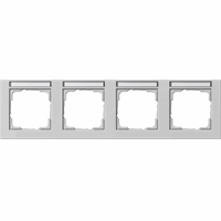 Gira E2 Afdekraam 4-v hor. tekstveld grijs mat 109437 afbeelding 2