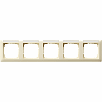 Gira System 55 Afdekraam 5-v hor.tekstkader crème 109501 afbeelding 2