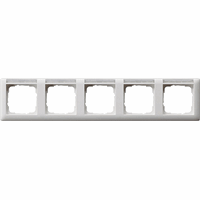 Gira System 55 Afdekraam 5-v hor.tekstkader zuiverwit mat 109527 afbeelding 2