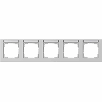 Gira E2 Afdekraam 5-v hor.tekstkader grijs mat 109537 afbeelding 2