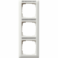 Gira System 55 Afdekraam 3-v vert. tekstkader zuiver wit mat 110327 afbeelding 2