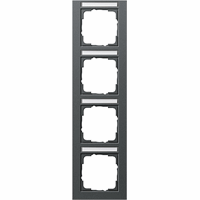 Gira E2 Afdekraam 4-v vert. tekstveld antraciet mat 111423 afbeelding 2