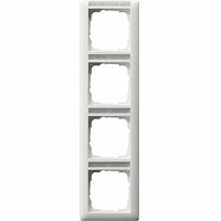 Gira System 55 Afdekraam 4-v vert. tekstveld zuiver wit mat 111427 afbeelding 2