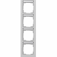 Gira E2 Afdekraam 4-v vert. tekstveld grijs mat 111437 afbeelding 2