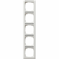 Gira System 55 Afdekraam 5-v vert.tekstkader zuiver wit 111503 afbeelding 2