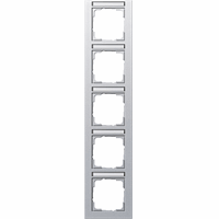Gira E2 Afdekraam 5-v vert.tekstkader aluminium 111525 afbeelding 2