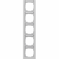 Gira E2 Afdekraam 5-v vert.tekstkader grijs mat 111537 afbeelding 2