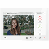 Gira System 55 Opb.huisstation video 7" zuiver wit 120903 afbeelding 2
