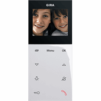 Gira System 55 Opb.huisstation plus 2,2" zuiver wit 123903 afbeelding 2
