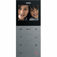Gira System 55 Opb.huisstation plus 2,2" aluminium 123926 afbeelding 2