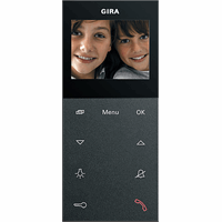 Gira System 55 Opb.huisstation plus 2,2" antraciet 123928 afbeelding 2