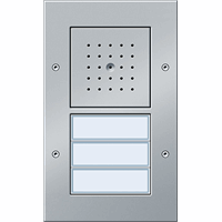 Gira TX_44 Opb.deurstation 3-v aluminium 126765 afbeelding 2