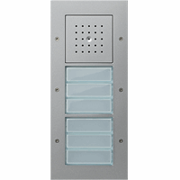 Gira TX_44 Opb.deurstation 6-v aluminium 126865 afbeelding 2