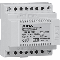 Gira Voeding 24VDC/300mA DIN-rail deurcommunicatie 129600 afbeelding 2