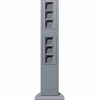 Gira Energiezuil 6x leeg L=769mm IP44 aluminium 135126 afbeelding 2