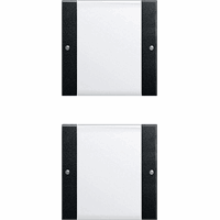Gira System 55 Taster 2-v(1+1) tekstkader Clear zwart mat 2132005 afbeelding 2