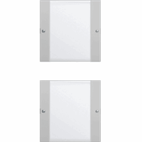 Gira System 55 Taster 2-v(1+1) tekstkader Clear grijs mat 2132015 afbeelding 2