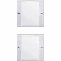 Gira System 55 Taster 2-v(1+1) tekstkader Clear zuiver wit 213203 afbeelding 2