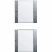 Gira System 55 Taster 2-v(1+1) tekstkader Clear aluminium 213226 afbeelding 2