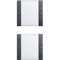 Gira System 55 Taster 2-v(1+1) tekstkader Clear antraciet 213228 afbeelding 2