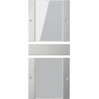 Gira System 55 Taster 2-v(1+1) tekstkader Clear edelstaal 2132600 afbeelding 2