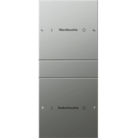 Gira System 55 Taster 2-v(1+1) beschrijfbaar edelstaal 2132602 afbeelding 2