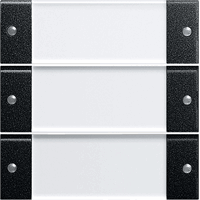 Gira System 55 Taster 3-v tekstkader Clear zwart mat 2133005 afbeelding 2