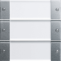 Gira System 55 Taster 3-v tekstkader Clear aluminium 213326 afbeelding 2