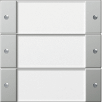 Gira System 55 Taster 3-v tekstkader Clear edelstaal 2133600 afbeelding 2